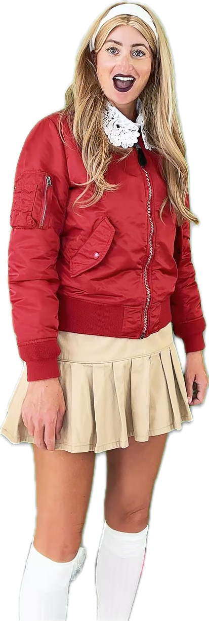 Kristin Lopopolo performing a blonde preppy character